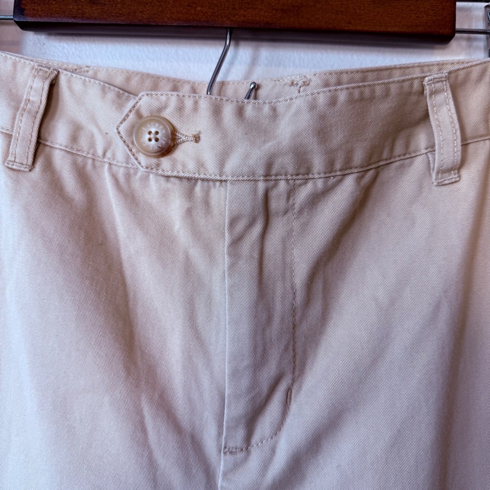VTG Ralph Lauren Khaki Wide Leg Chino Pants Tan 100% Cotton Size 16 NWT Wide Leg - Picture 4 of 11